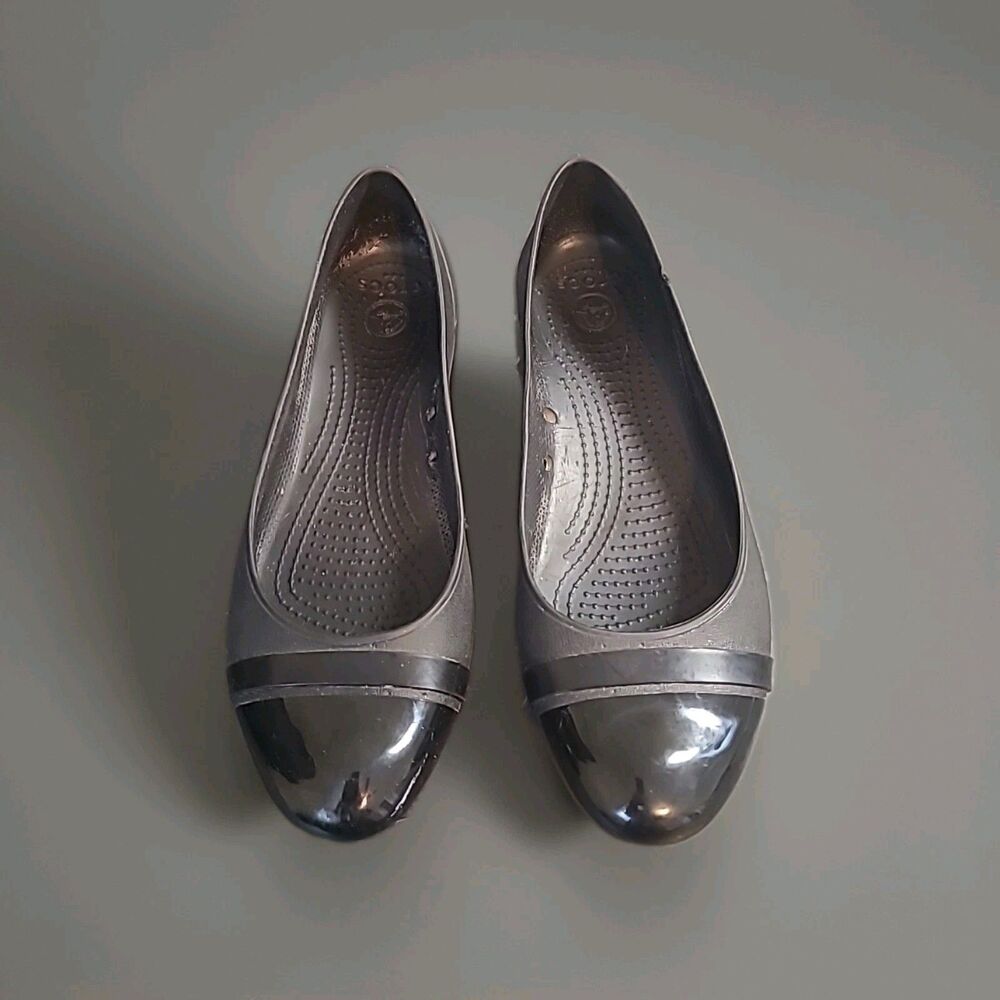 CROCS Women's Black Grey Flats Loafers